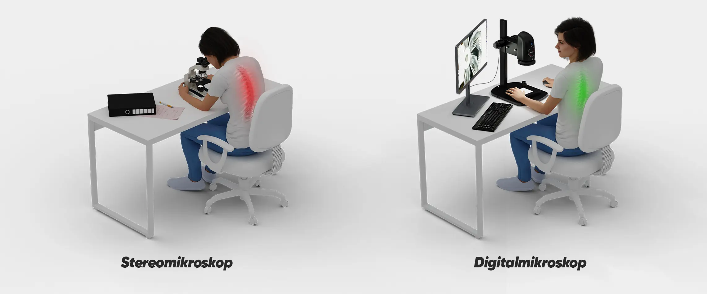 Digitalmikroskope verbessern Ergonomie und Komfort für Anwender