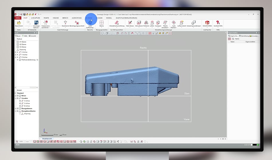 Reverse Engineering mit 3D Scan Workflow: Ausrichtung des 3D Scans